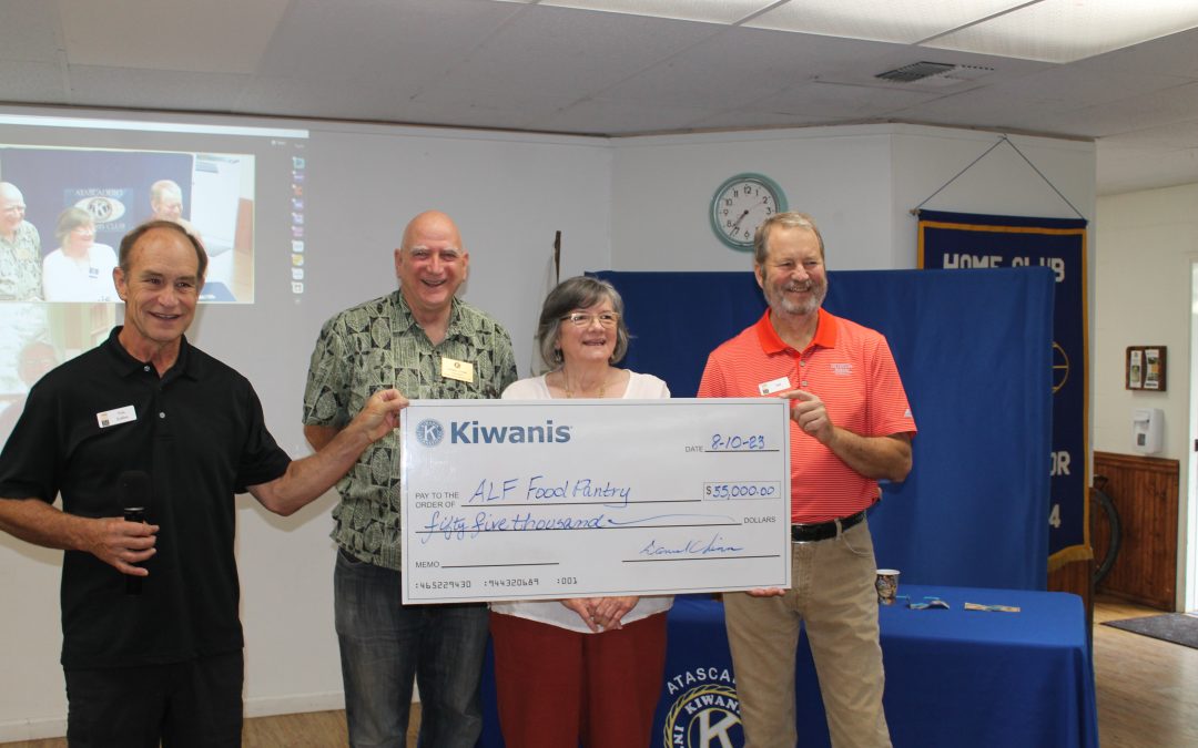 Recent Atascadero Kiwanis Club supports local nonprofits with generous donations