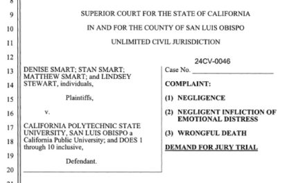 Kristin Smart’s family files lawsuit against Cal Poly 