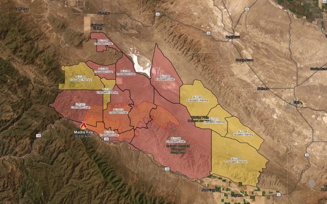 Recent Madre Fire burns over 35,000 acres, prompts evacuations