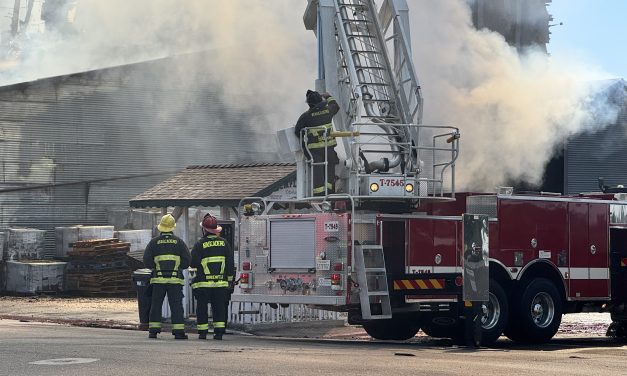UPDATE: Fire continues to smolder and burn at beloved Templeton Feed and Grain Saturday morning