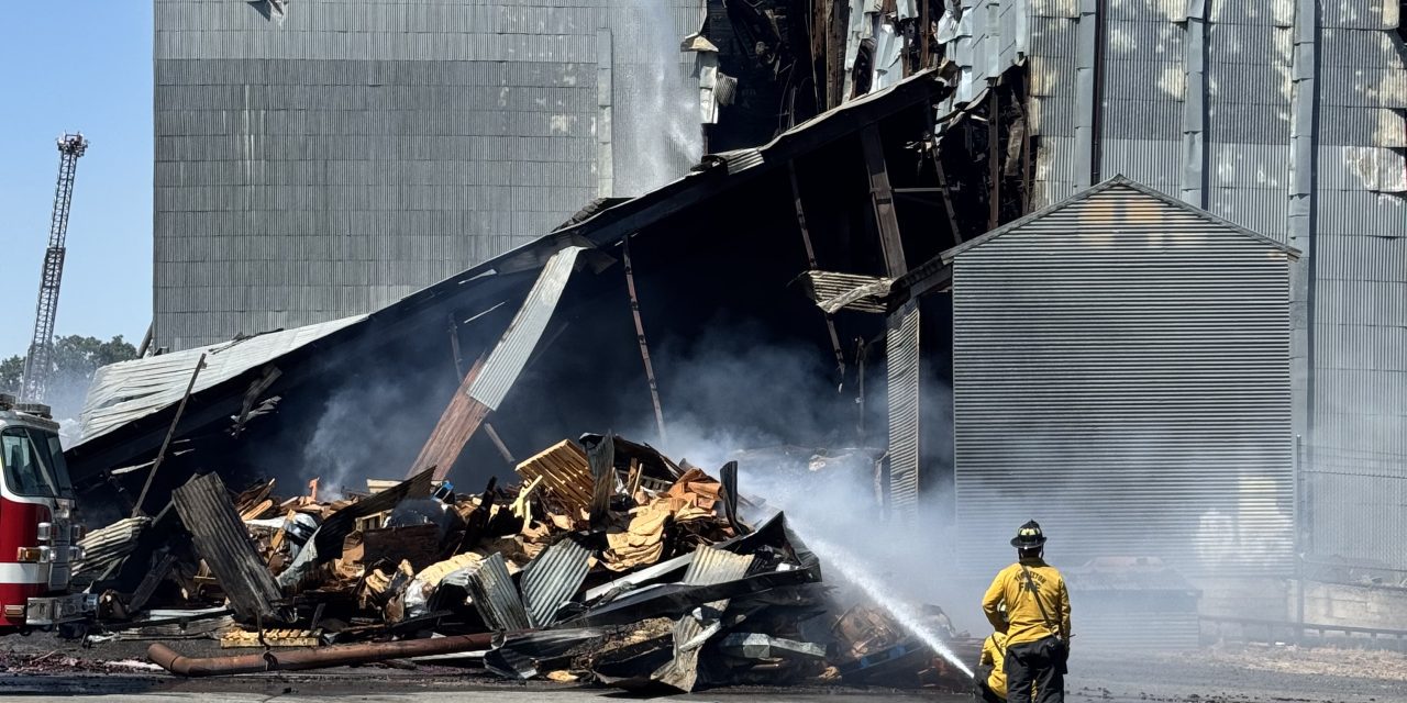 Fire engulfs Templeton Feed and Grain; Community asked to conserve water