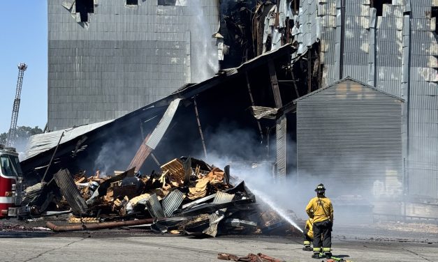 Fire engulfs Templeton Feed and Grain; Community asked to conserve water