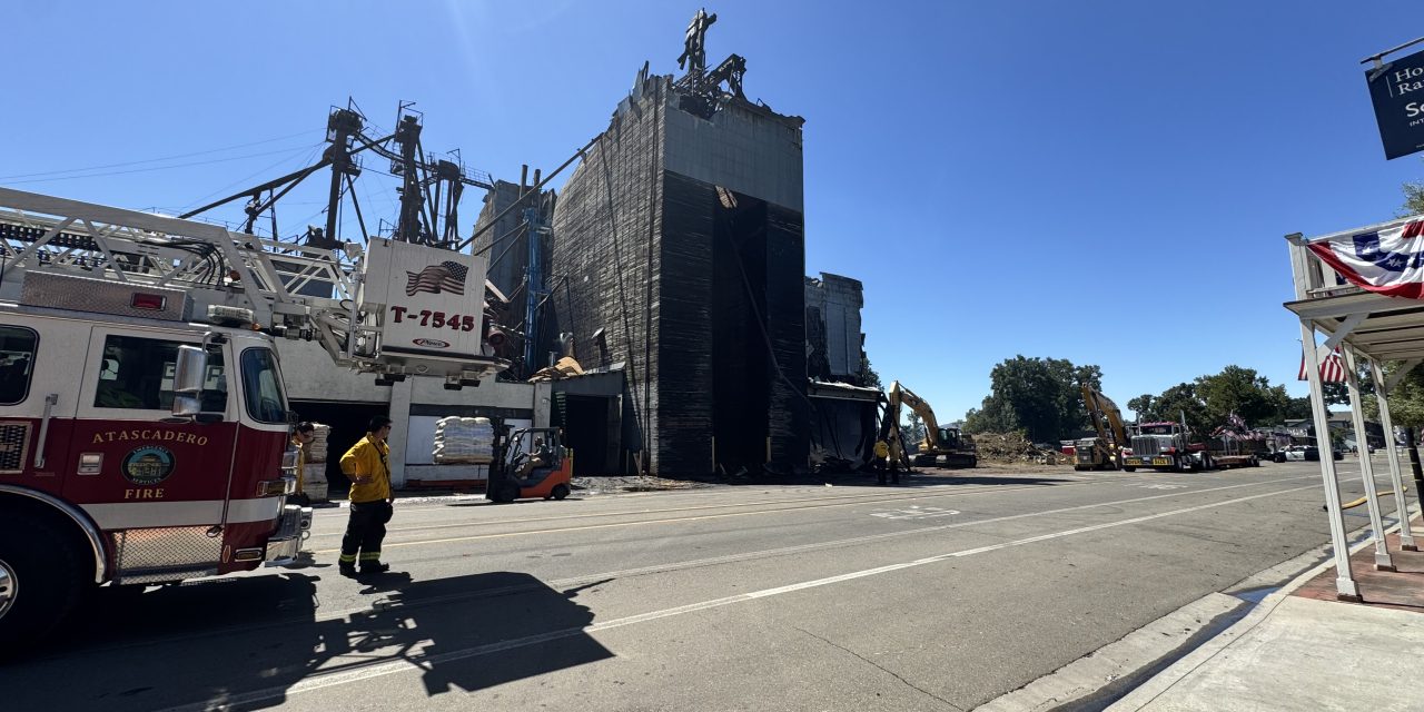 Update: Templeton Feed and Grain still smoldering over 34 hours later as cleanup efforts underway