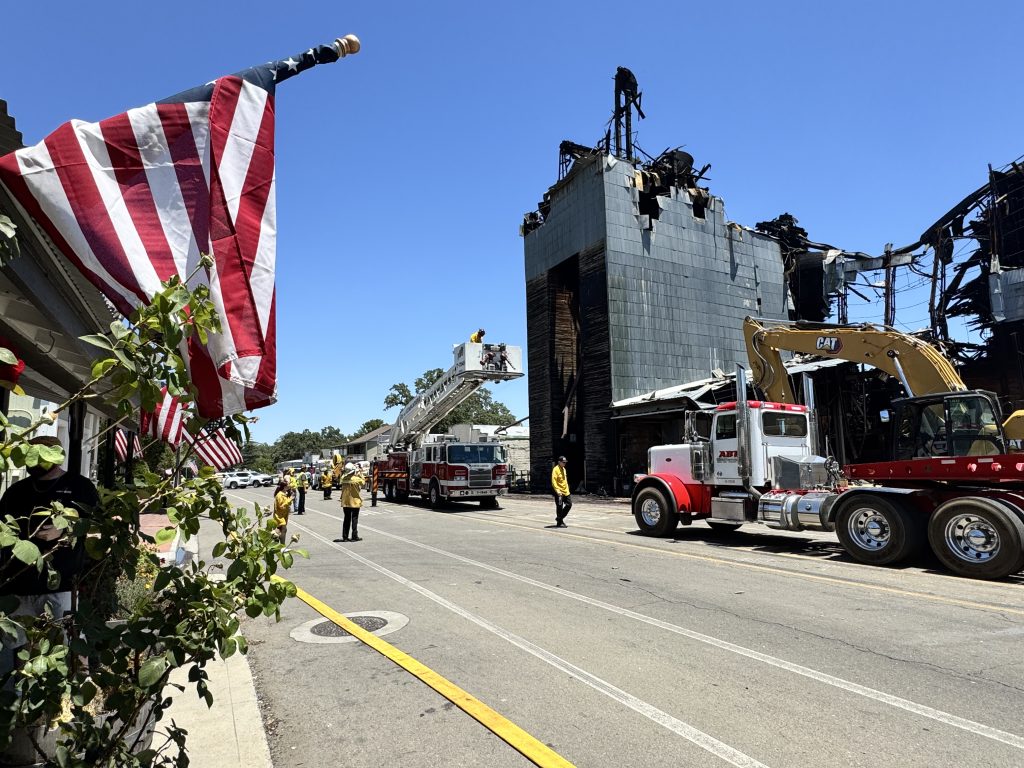 Firefighters Recover Iconic Star as Jermins Rebuild Feed Sales 2025 Templeton Feed and Grain Fire Hayley Mattson 4392