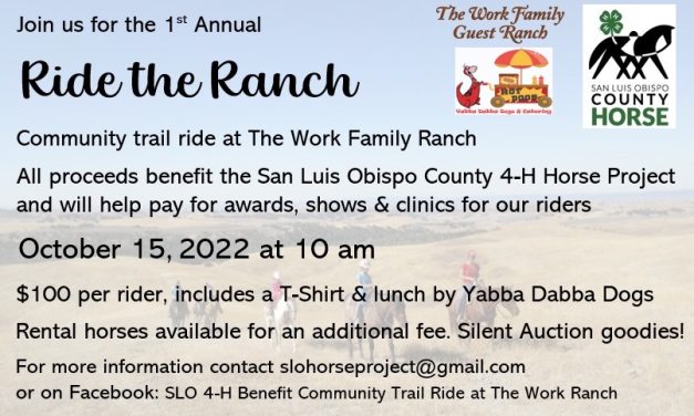 Community Trail Ride to Benefit the SLO County 4-H Horse Project