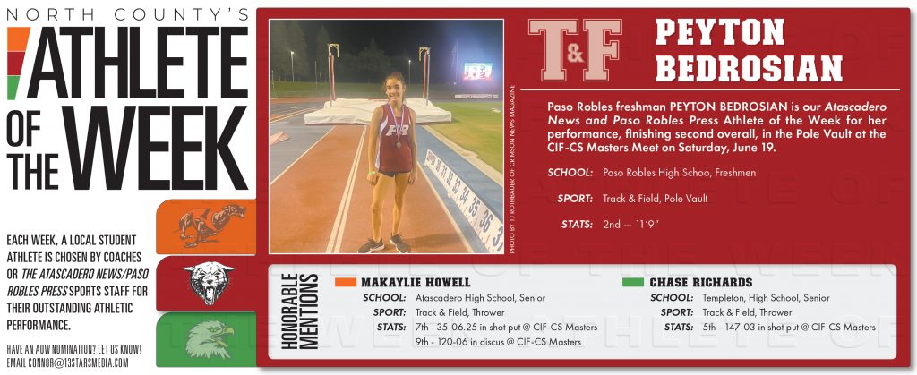 AOW NP Card PRHS Peyton Bedrosian