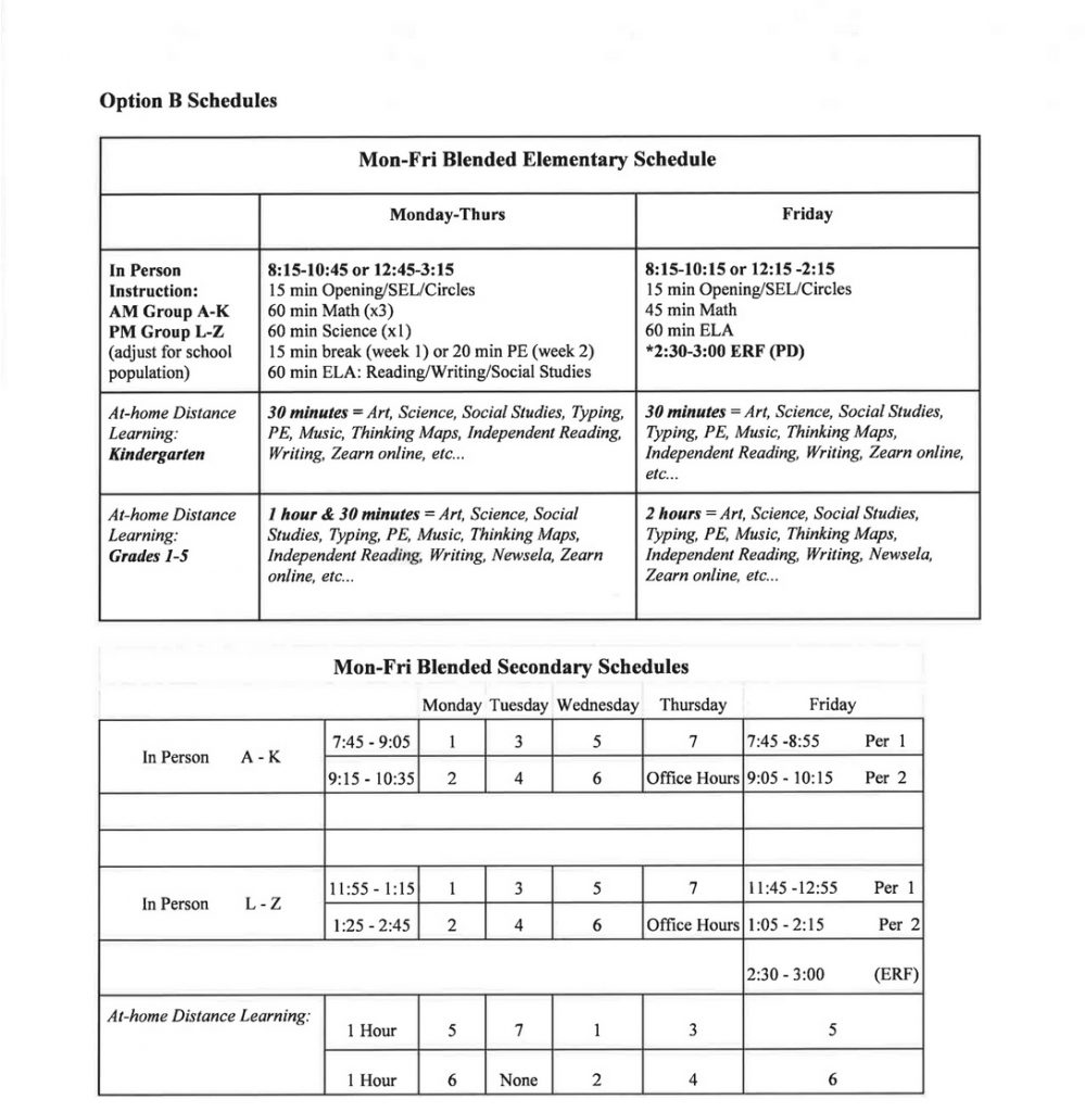 AUSD Option B Schedule Whole