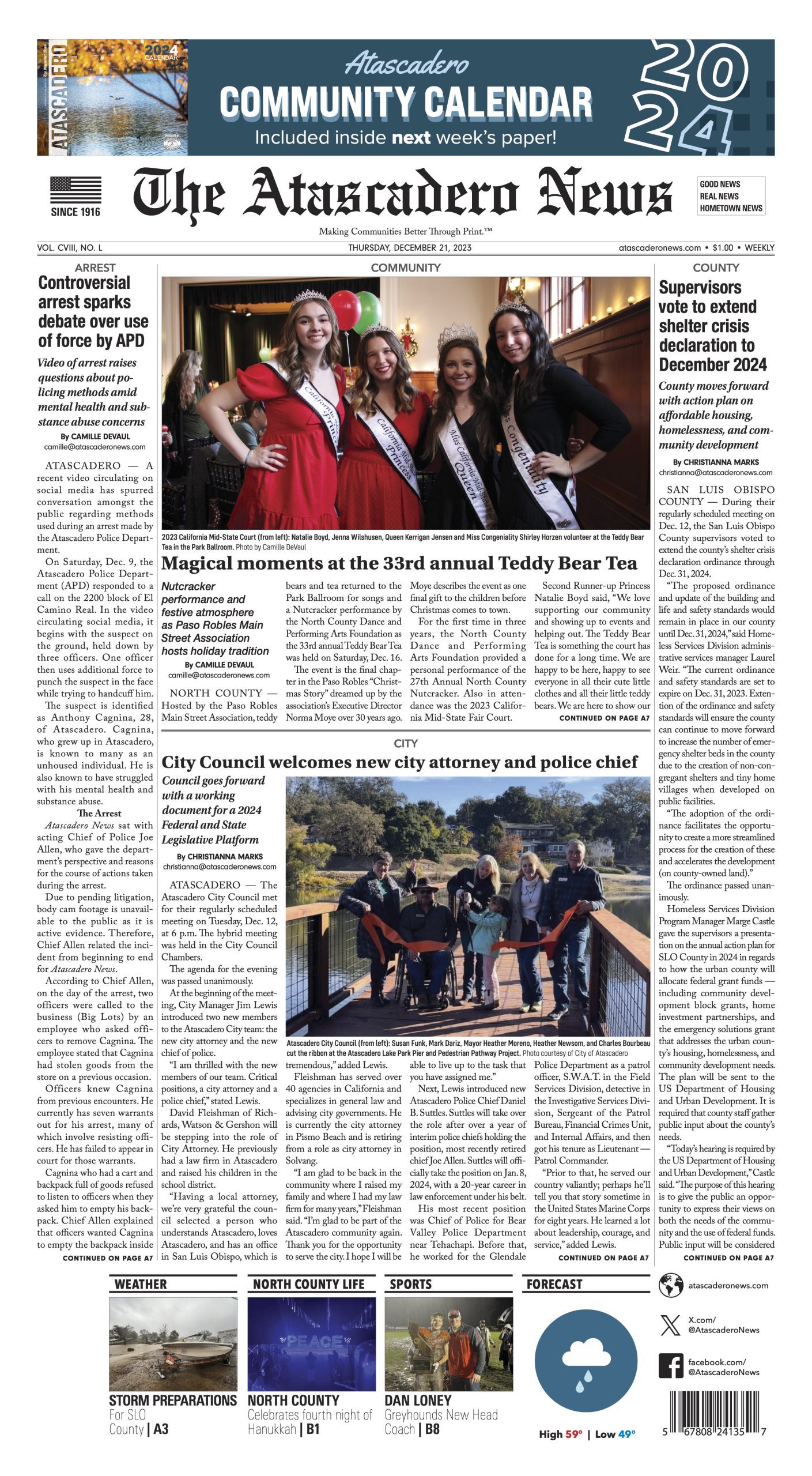 Atascadero News • December 8, 2022 by 13 Stars Media - Issuu