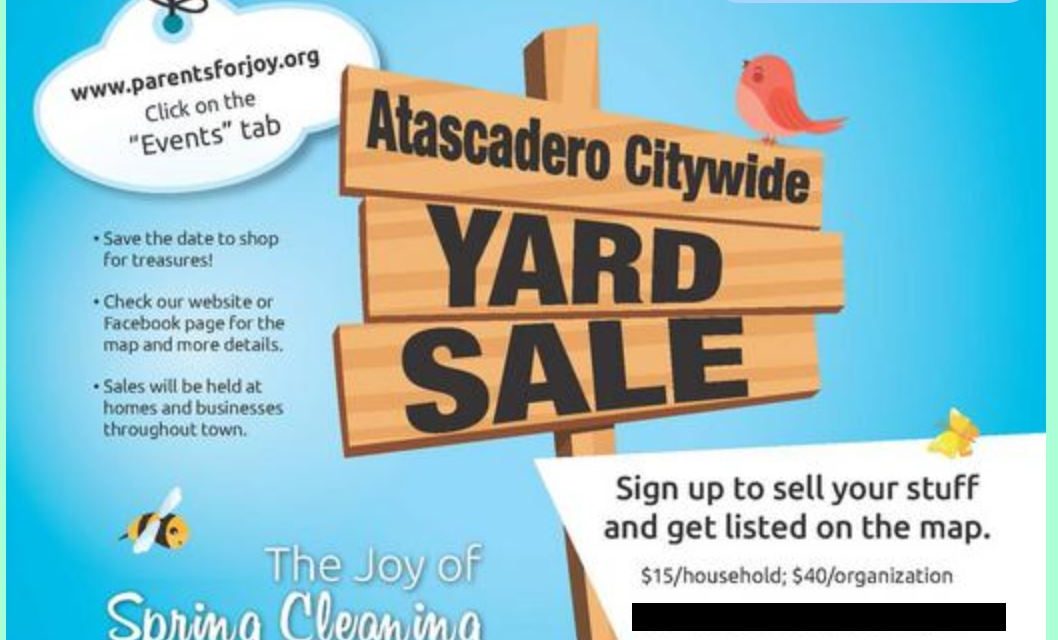 Atascadero City Wide Yard Sales Rescheduled to June 20