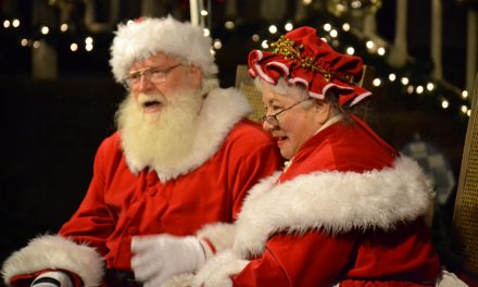 Santa and Mrs. Claus in Paso Robles City Park Holiday House Dec. 6-24