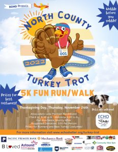 ECHO North County Turkey Trot 2022 Flyer PNG