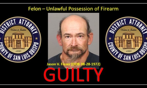 Atascadero Man Convicted of Unlawfully Possessing a Firearm