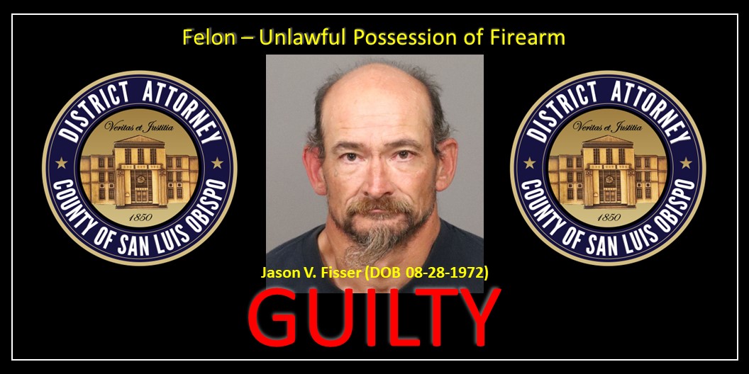 Atascadero Man Convicted of Unlawfully Possessing a Firearm