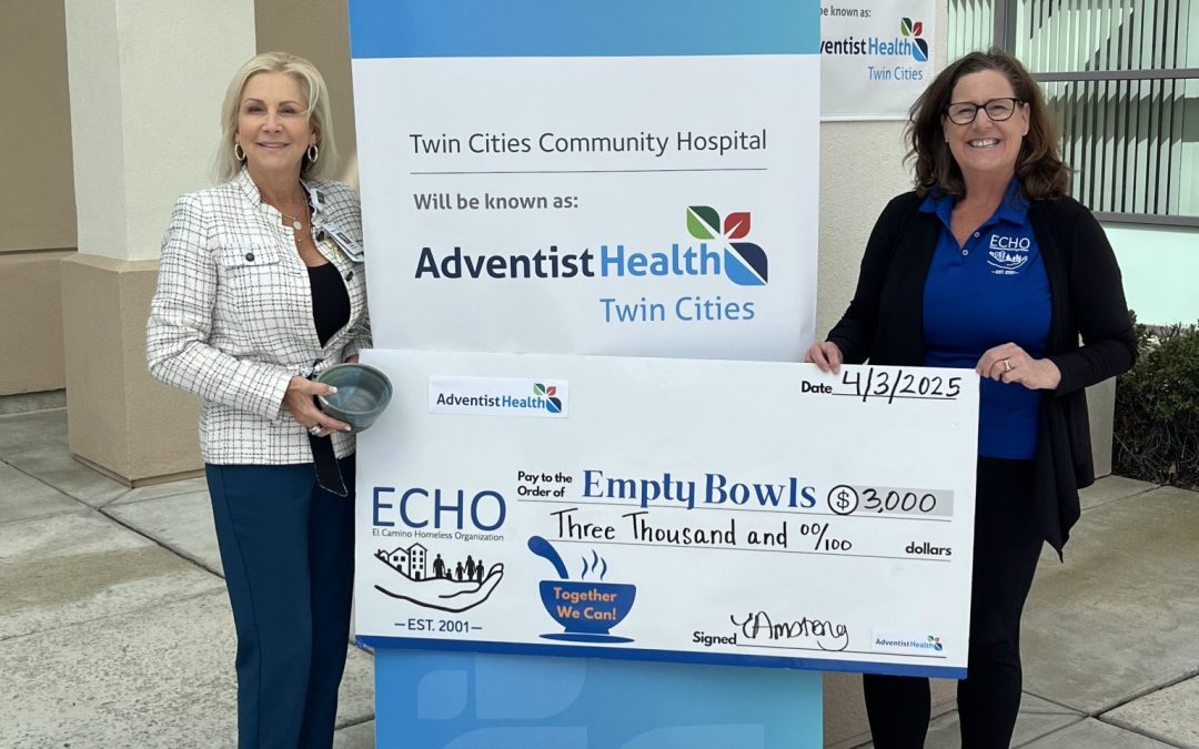 ECHO thanks Adventist Health for sponsoring Empty Bowls event