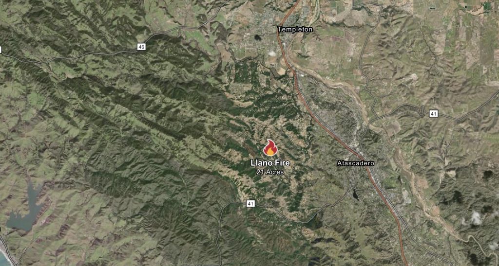 Vegetation Fire in Atascadero believed to be caused by backyard barbecue Llano Fire June 28 2025