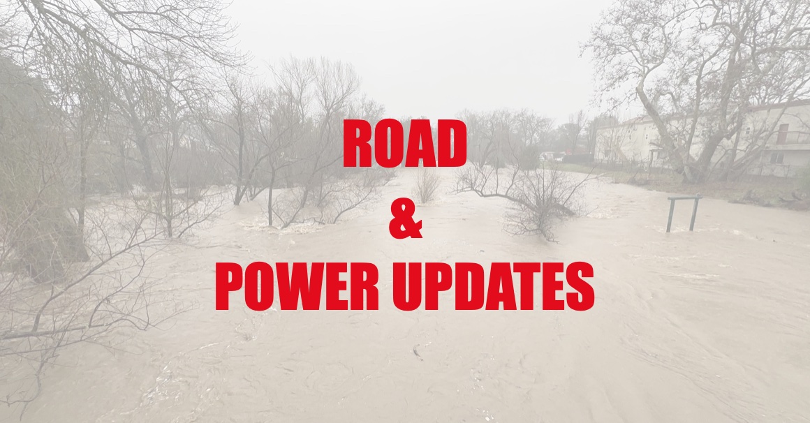 Updates to Local Road Closures and Power Outages