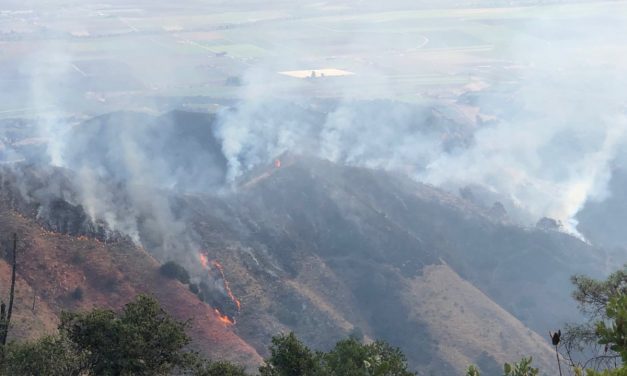 Hazy Skies Due to River Fire Burning Near Salinas