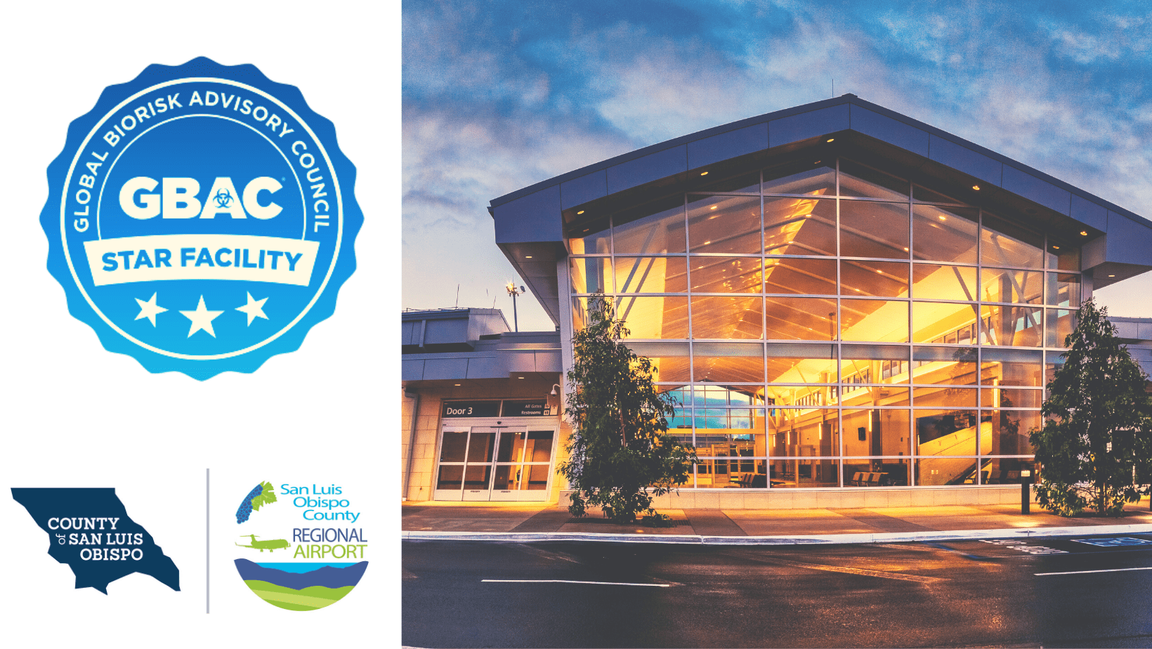 San Luis Obispo County Regional Airport Earns International Cleaning   SBP GBAC STAR 