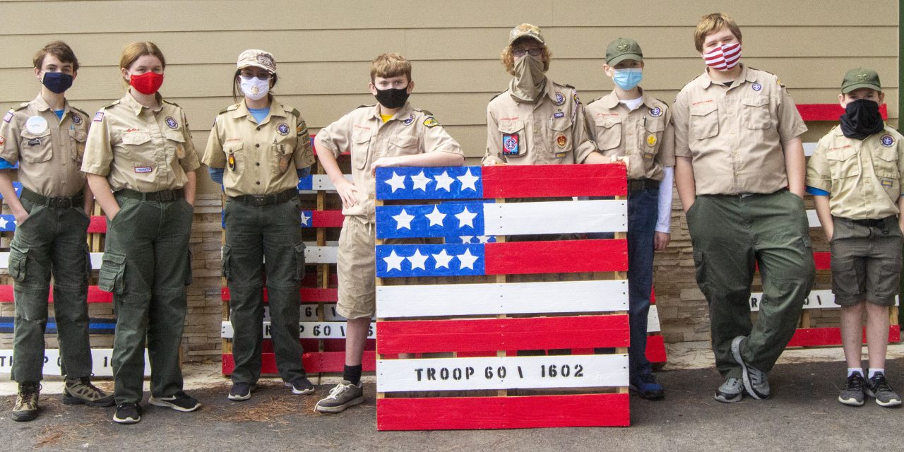 Community Supports Scout Troops by Purchasing Pallet Flags