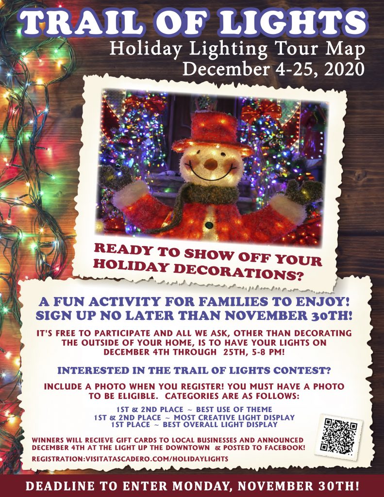 Trail of Lights Holiday Lighting Tour Information 2020