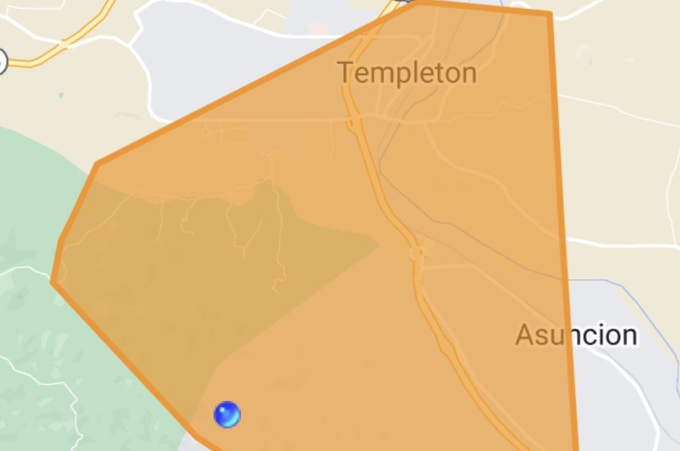 Power outage impacts 2500 homes and businesses in Atascadero and Templeton