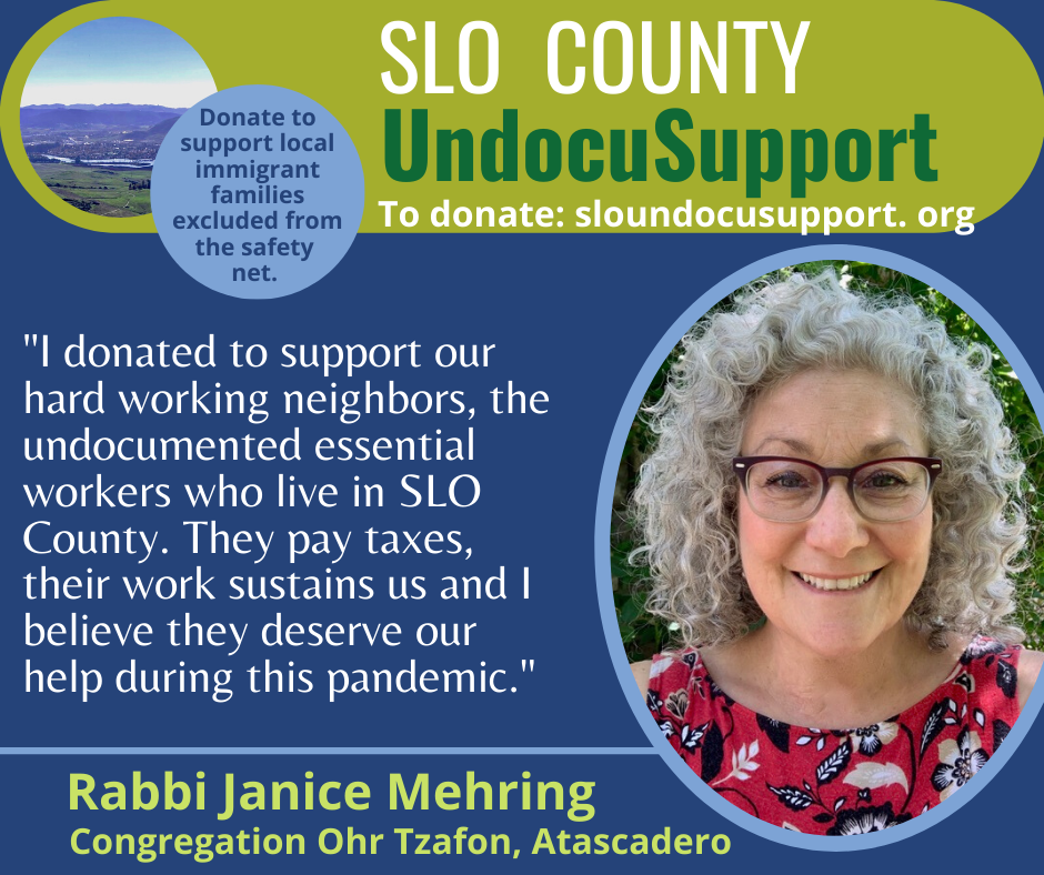 slo county undocusupport rabbi janice 2